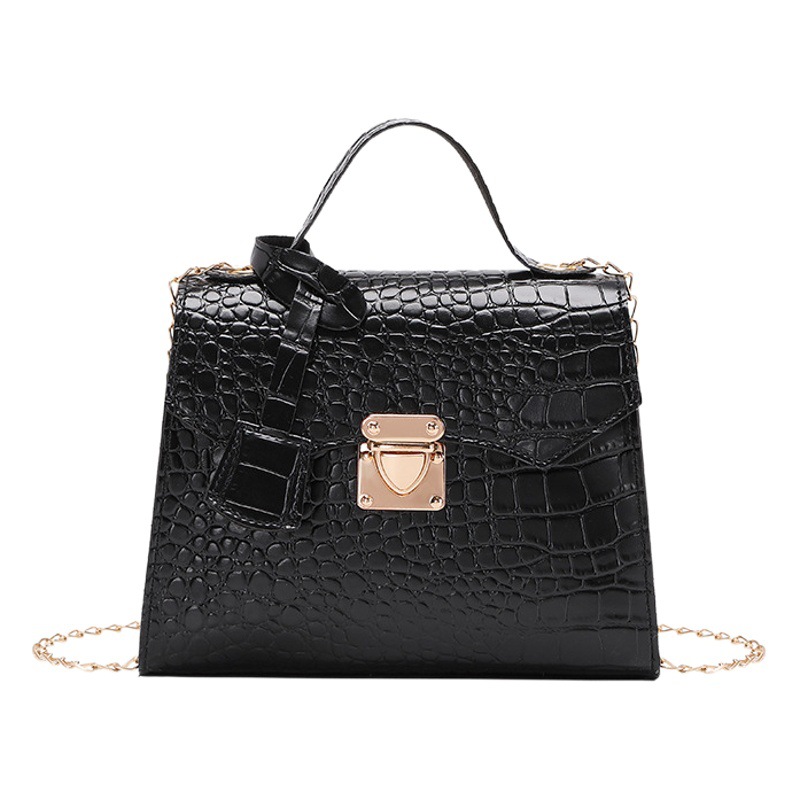 Patrón de cocodrilo bolsa de Kelly 2022 bolso de mano de las señoras bolso simple coreano retro moda pequeña bolsa cuadrada
