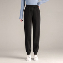 胖mm大码女裤200斤纯棉中年妈妈休闲加肥加大运动裤春秋款065