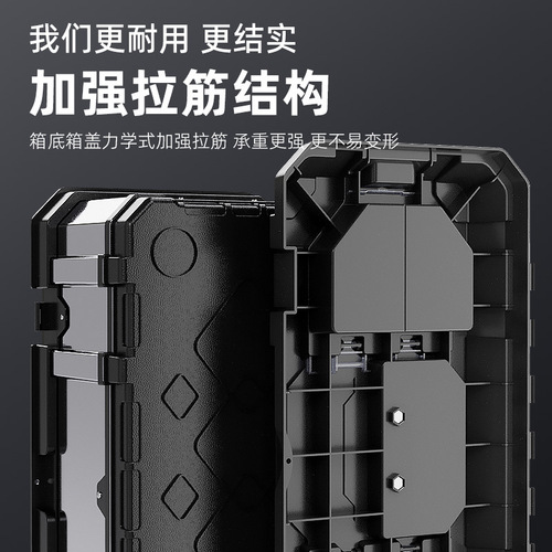 Tool box set household multi-functional hardware storage box stainless steel car storage box three-layer folding industrial grade