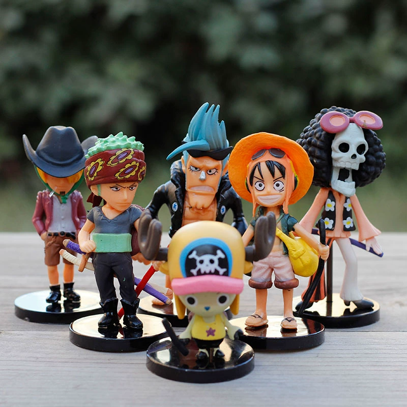 Фигура (One Piece) набор путешествий Q-Version — 6 миниатюр PVC, 7–10 см, в пакетах