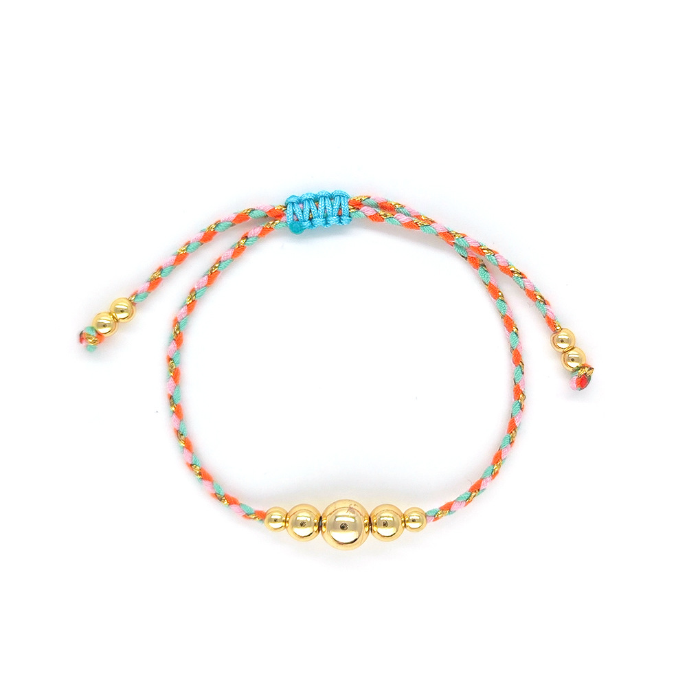 8g Weight 18K Gold Plated Plating Material Bracelets Classification cotton rope Chain Material Cord String Chain Type 1 Piece Quantity Daily Occasion cotton rope, Copper Material Geometric Pattern All Seasons Season Women's Gender Knitting Design IG Style, Simple Style Style IG Style Simple Style Geometric 18K Gold Plated Cotton Rope Copper Cord String String Bracelets Wholesale 9