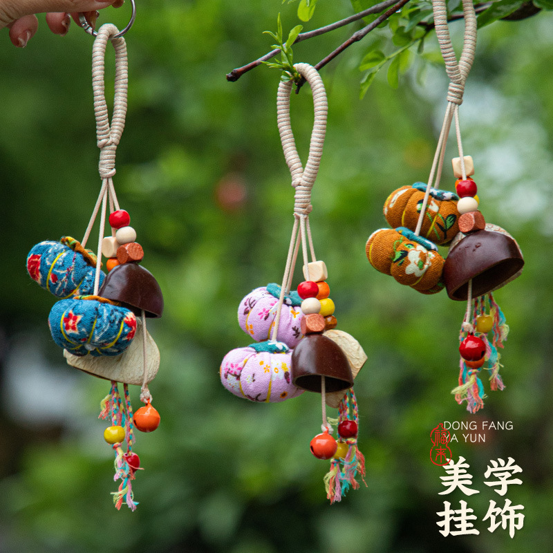 教师节礼物果壳风铃南瓜香囊挂件手工diy材料种子摇铃车载包挂饰