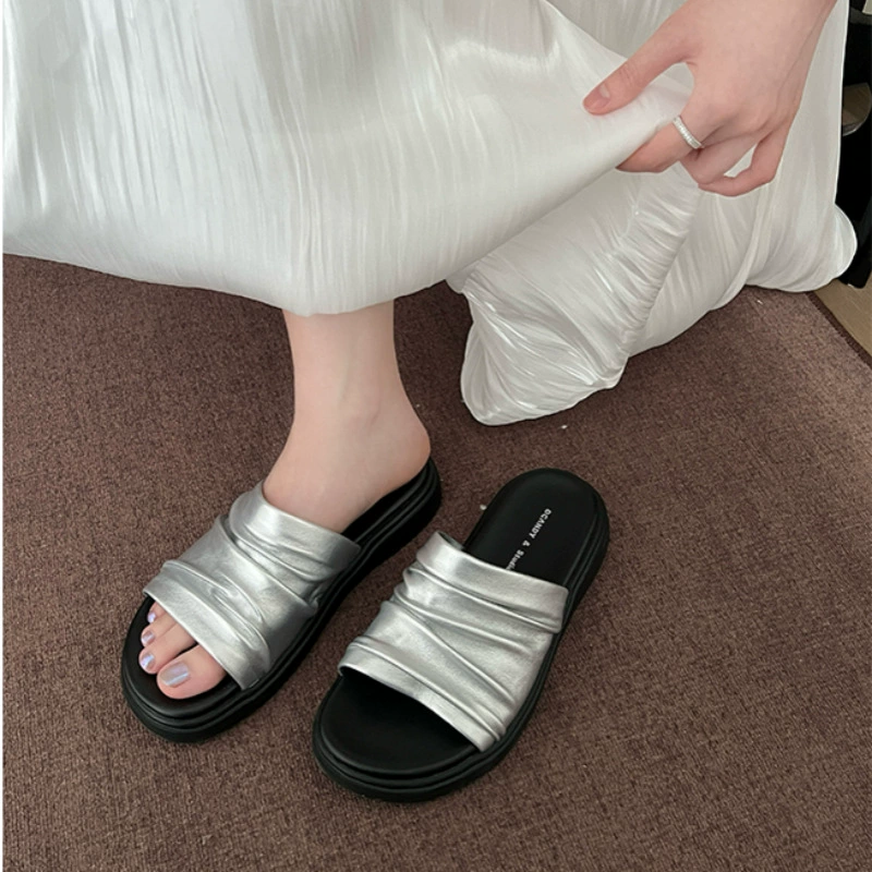 Французские наружные носки 2025 новая плоская складка с мягкой кожей