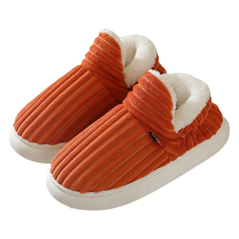 Nuevo estilo transfronterizo zapatos de algodón con tacón interior para mujer invierno más plataforma de terciopelo zapatos de algodón de comercio exterior cálidos zapatos de hogar para hombre