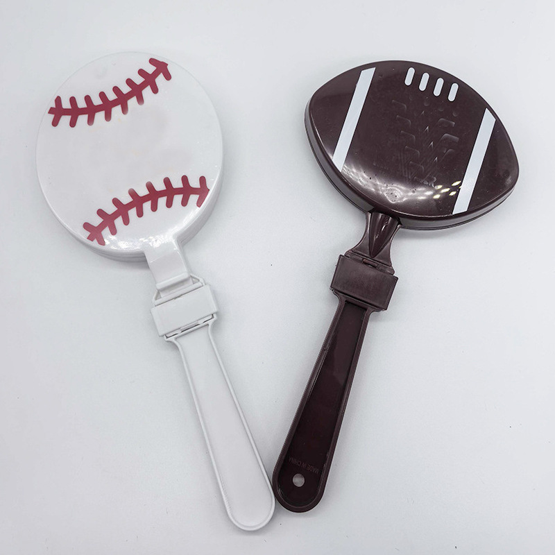 Factory Customized Plastic Multi-Color Printed Baseball Football Rugby Basketball Clothes Clapping Clapping Clapping Device Cheering