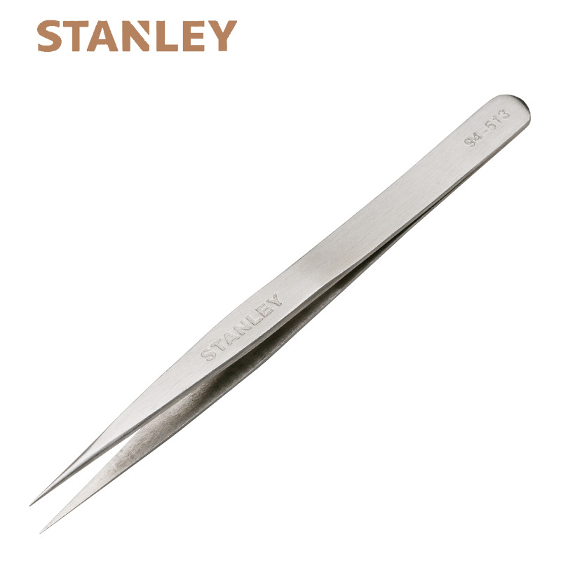 史丹利（Stanley）多功能专业镊子特尖头短镊子115mm   94-513-23