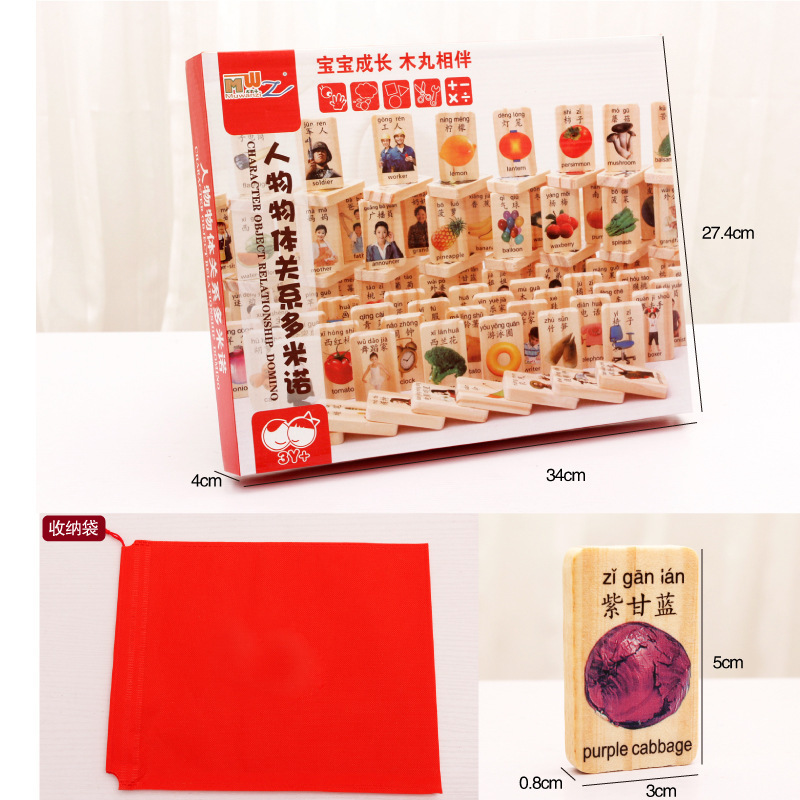 Informática para niños dominó 100 unidades logotipo del coche dominó rompecabezas educación temprana bloques de construcción Juguetes