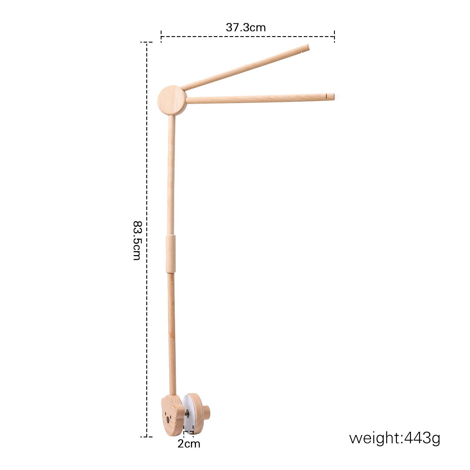 Amazon simple campana de cama para bebé soporte de madera mosquitera barra colgante accesorios de campana de cama recién nacido soporte de campana de cama calmante
