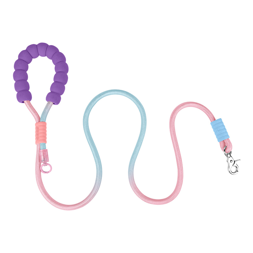 Cuerdas de tracción de dopamina de color se pueden colgar bolsas de mierda de perro cómodas espuma agarre cuerda de perro de montaña resistente al desgaste para caminar cuerda de perro