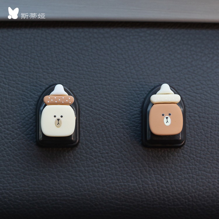 Gancho pequeño para automóvil, respaldo de la silla del automóvil, accesorios de decoración de automóviles de dibujos animados traseros, práctica y linda diosa copiloto