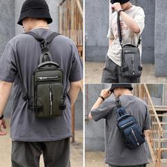 クロスボーダー専用新型メンズ多機能チェストバッグファッションカジュアルシングルショルダーバッグ防水宇宙布リュックサック