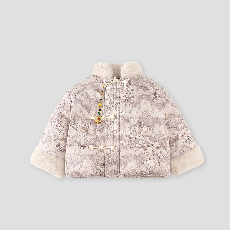 Winter cotton-padded coat for infants and toddlers, thickened and padded, children's cotton-padded jacket, autumn and winter style, new Chinese style New Year's outfit.