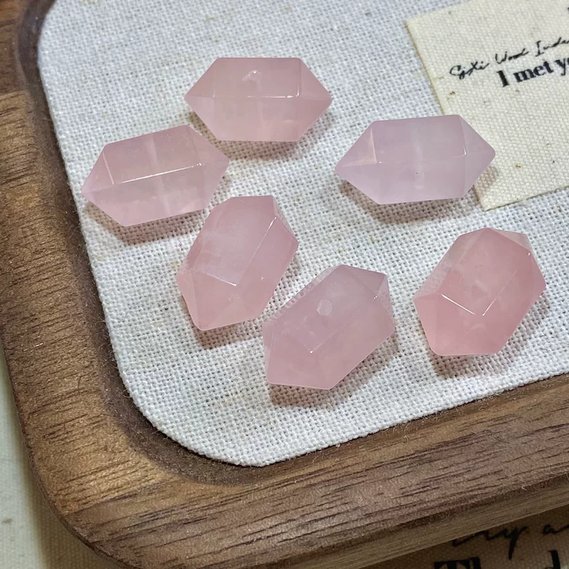 Natural Duo Bao Crystal Двойная скорость кристалл двойной кристалл двойной однопроходный DIY аксессуар Жёлтый кристалл двойной колонны Белый кристалл двойной однопроходный