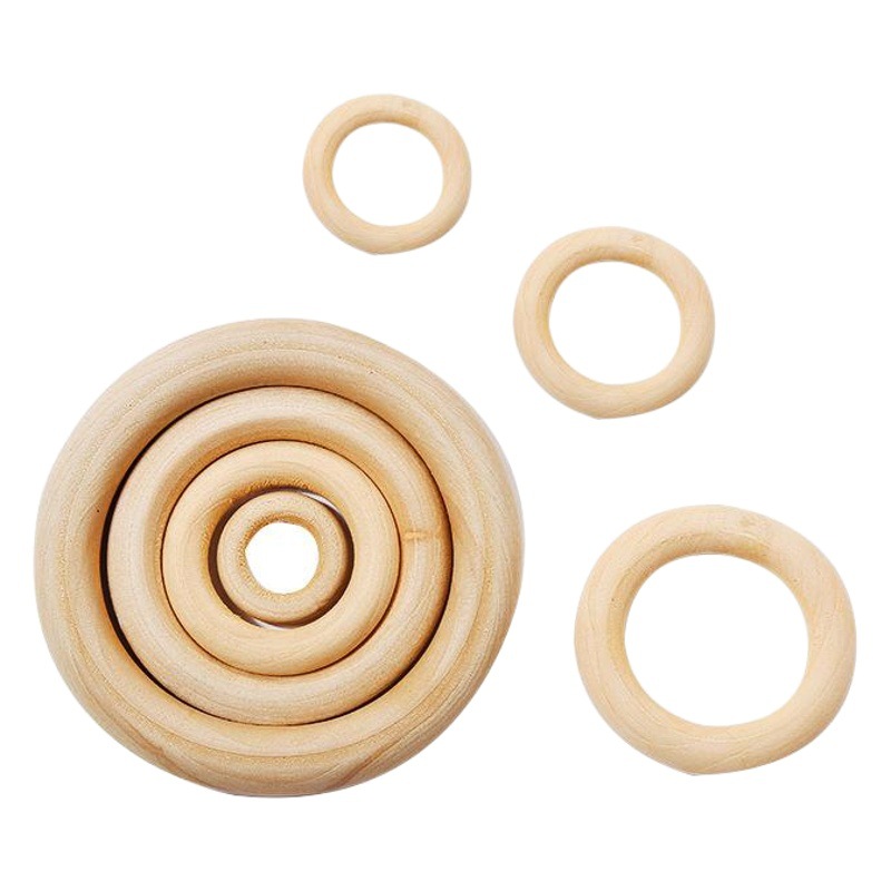 Aros de madera para manualidades y accesorios de bolsos