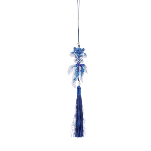 Ancient style koi embroidery sachet pendant, creative tassel car pendant gift, ethnic style Hanfu sachet accessories