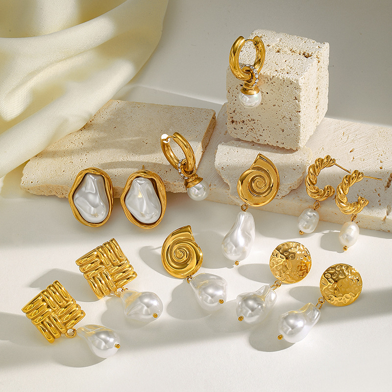20g Weight 304 Stainless Steel Ear Needle Material Drop Earrings, Ear Studs Classification 1 Pair Quantity Holiday, Daily Occasion 304 Stainless Steel, Imitation Pearl Material Geometric Pattern All Seasons Season Women's Gender Polished Finish IG Style, Elegant, Vintage Style Style 1 Pair IG Style Elegant Vintage Style Geometric 304 Stainless Steel Imitation Pearl Drop Earrings Ear Studs 13
