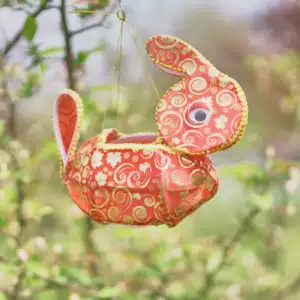 Портативный фонарь, ретро китайский кролик, игрушка, DIY