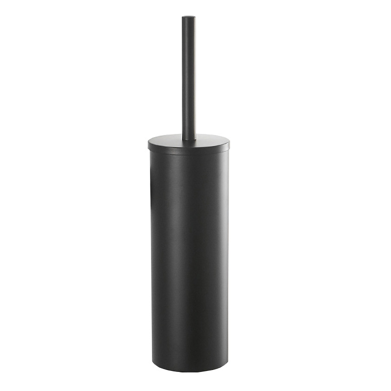 304 de acero inoxidable Negro traje de baño cepillo de baño inodoro titular montado en la pared de perforación desodorante tubo largo