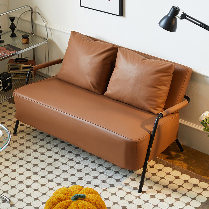 Single Fabric Sofa for Living Room 2025 New Model for Rental Small Apartment Double Straight Row Tech Fabric Small Sofa Chair