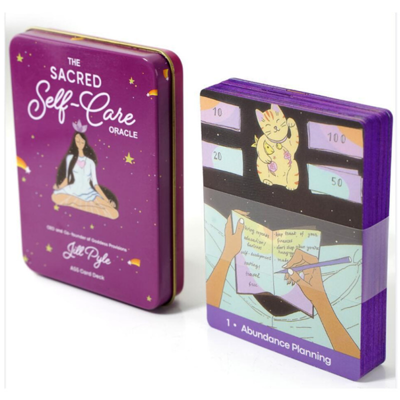 Iron Box English Tarot With Gold Stamping High End Playing Cards Wholesale Oracle_voghion.com