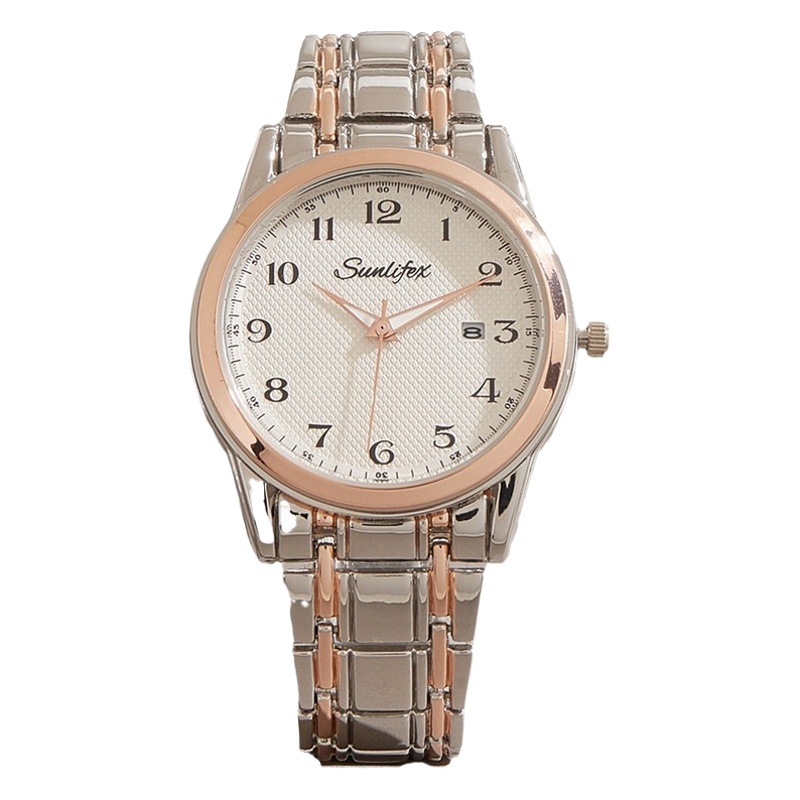 Reloj de hombre de comercio exterior calendario impermeable para hombre reloj de cuarzo de marea luminosa reloj de correa de acero de negocios de mediana edad y ancianos entrega de una pieza