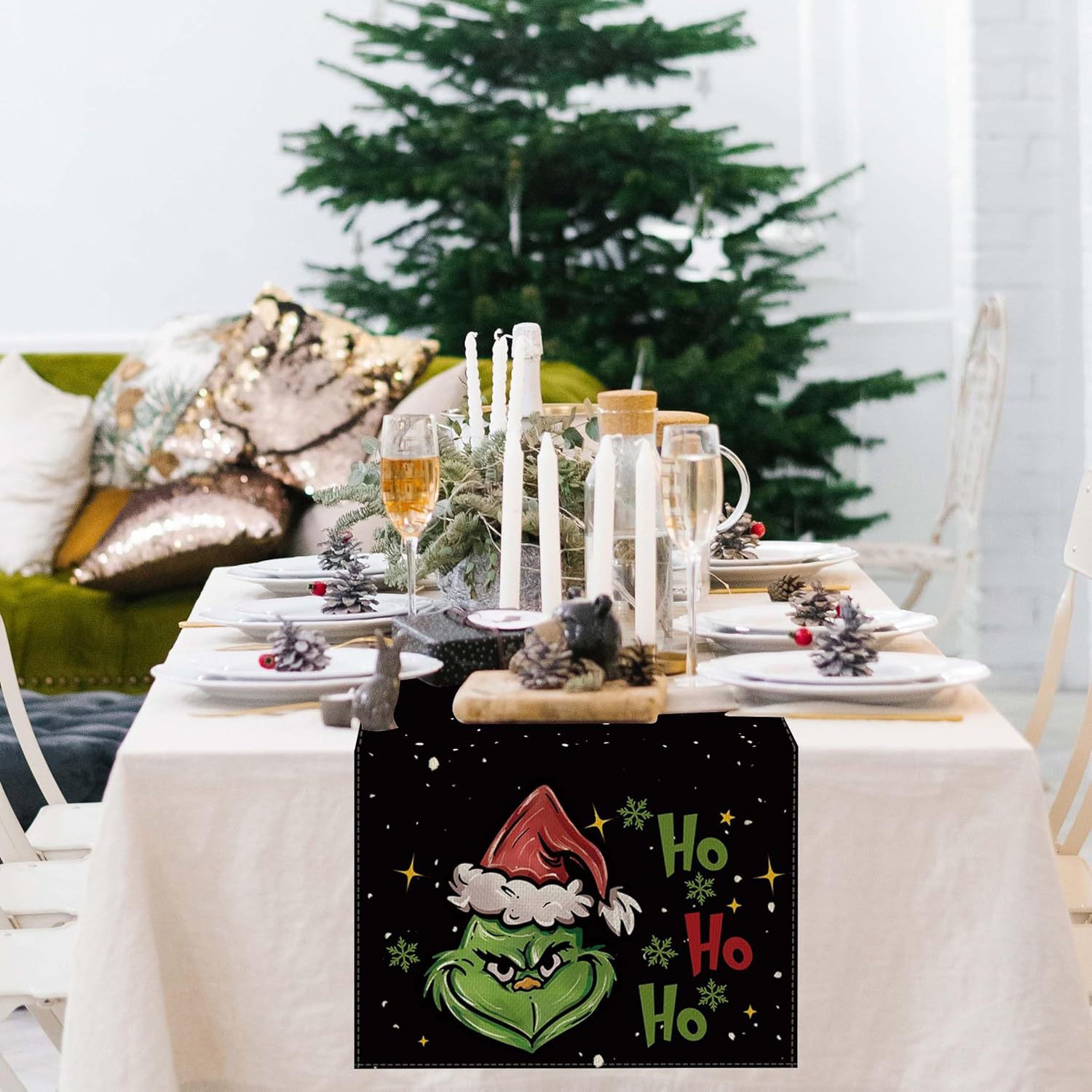 Camino de mesa de Amazon, decoración de mesa para fiestas en casa de estilo europeo y americano, mantel de estilo nórdico, decoración del hogar de lujo ligero