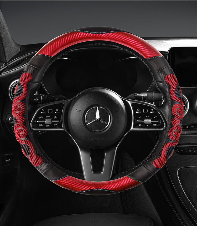 Car steering wheel cover honeycomb non-slip wear-resistant sweat-absorbent breathable fashion car handle cover cross-border Amazon wholesale