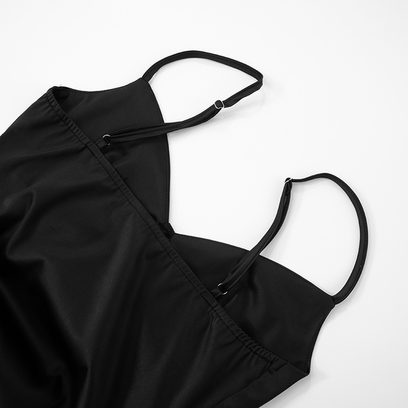 Spring Women Clothing Sexy Patchwork Lace Little Black Dress with Suspenders Dress 16 Spring Women Clothing Sexy Patchwork Lace Little Black Dress with Suspenders Dress
