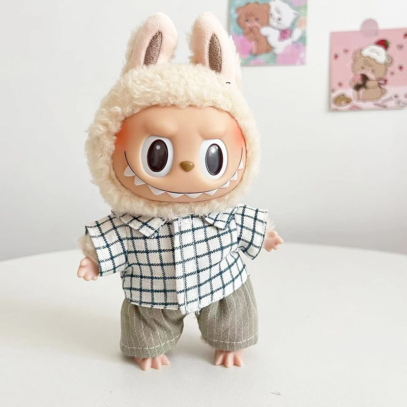 ソースメーカーのみの服】17cmペンダント ラブブ服 ブラインドボックス ラブブ人形 人形服 クールブラック カラフル|undefined