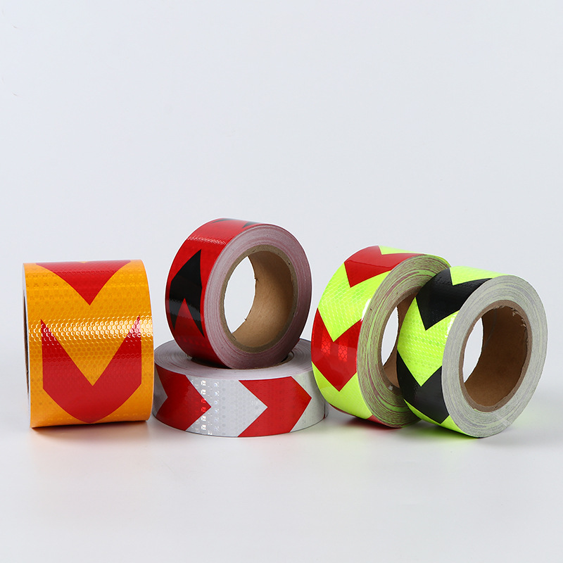 多色可选箭头反光贴5cm道路交通安全消防警戒地贴车身反光胶带膜