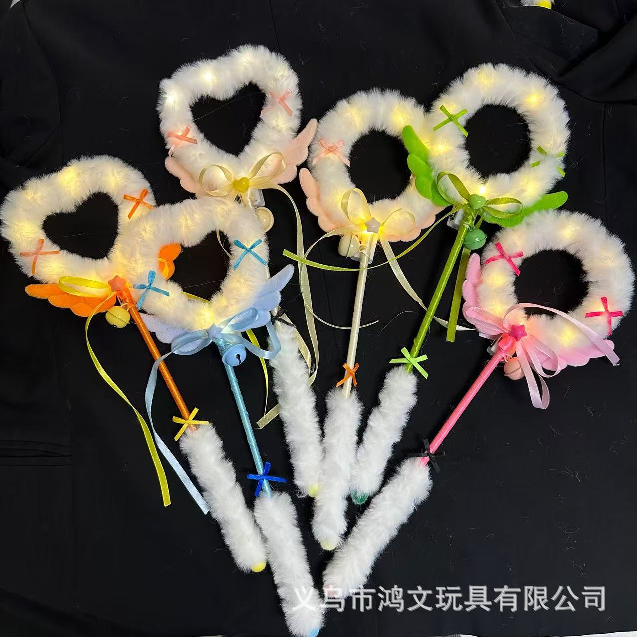 Net red with luminous love stick flash round bell magic stick creative handmade toys holiday gifts wholesale