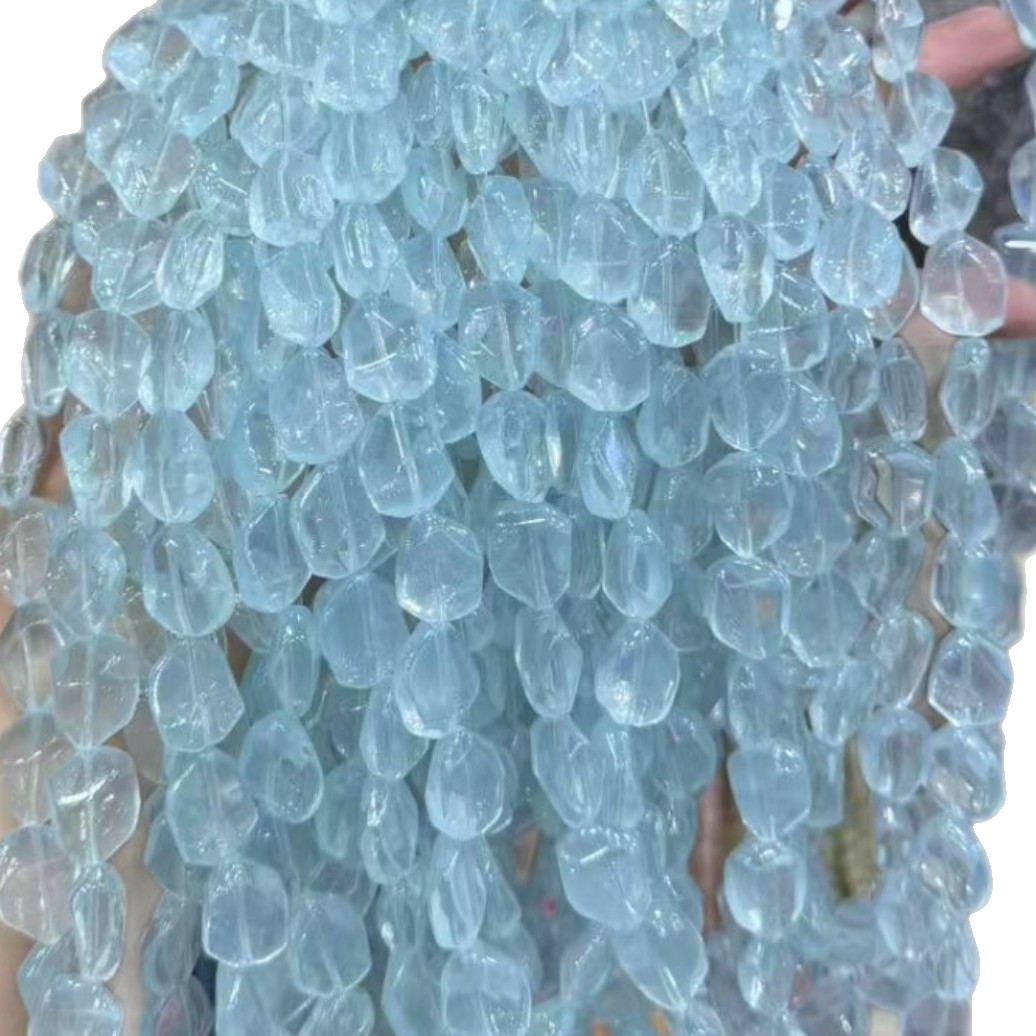 Jelly 12X16mm imitación polvo natural amatista cristal irregular cuentas sueltas bricolaje hecho a mano collar de cuentas material