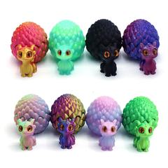 国境を越えた人気の3Dプリントドラゴンエッグセット、カラフルな子供用おもちゃの装飾品、減圧モデル、手作りの屋台卸売