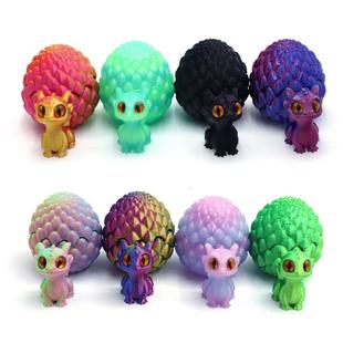 Cross-Border Popular 3D Printed Dragon Egg Set Colorful Children's Toy Decoration Stress Relief Model Figurine Wholesale for Stalls