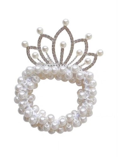 Children's hair accessories crown pearl hair band princess hair ball hair rope girls hair accessories cute hair rope girls rubber band