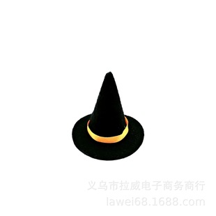 Halloween Mini Wizard Hat Felt Cloth Pet Hat Party Props Wine Bottle Hat Ghost Festival Easter Witch Hat