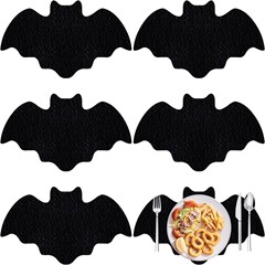 卸売りフェルト異形食マット鍋マットハロウィーンコウモリ食器マット食器棚色可変