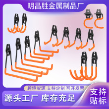 跨境仓库重型墙壁收纳金属车库挂钩 打孔铁艺承重自行车墙上挂钩