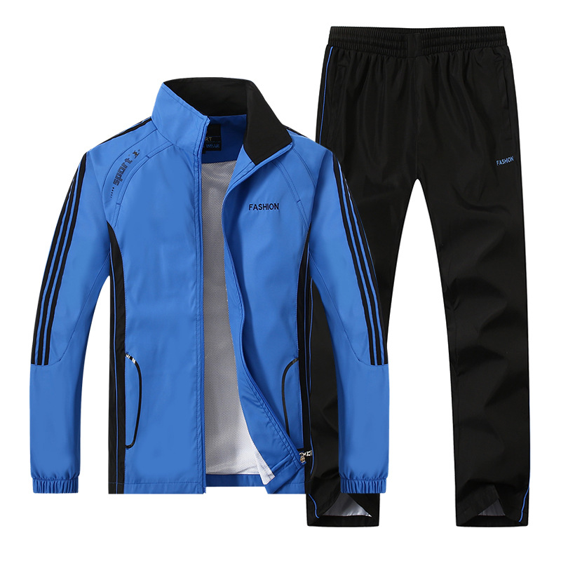 Generación transfronteriza de primavera y otoño deportes de ocio para traje de mediana edad y ancianos más el tamaño de los hombres ropa deportiva de manga larga ropa deportiva para correr