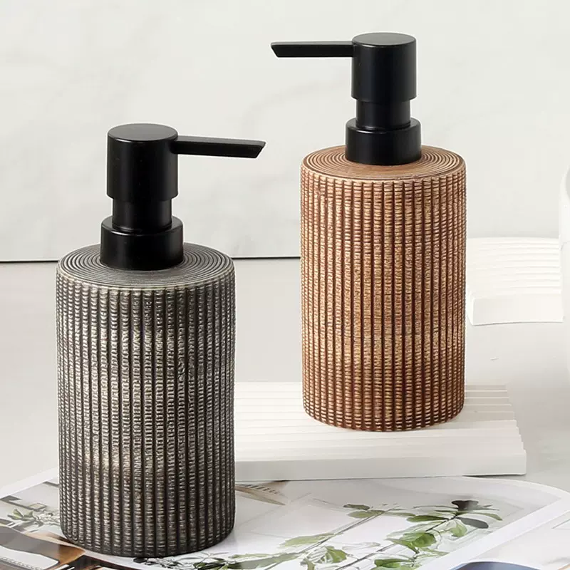 复古陶瓷分装瓶浴室乳液瓶酒店家用沐浴露按压瓶子卫浴套件批发