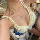 2025 Summer New Flying Sleeve V-neck Camisole Women's Inner Wear Pure Slim-fit Backless Short Top