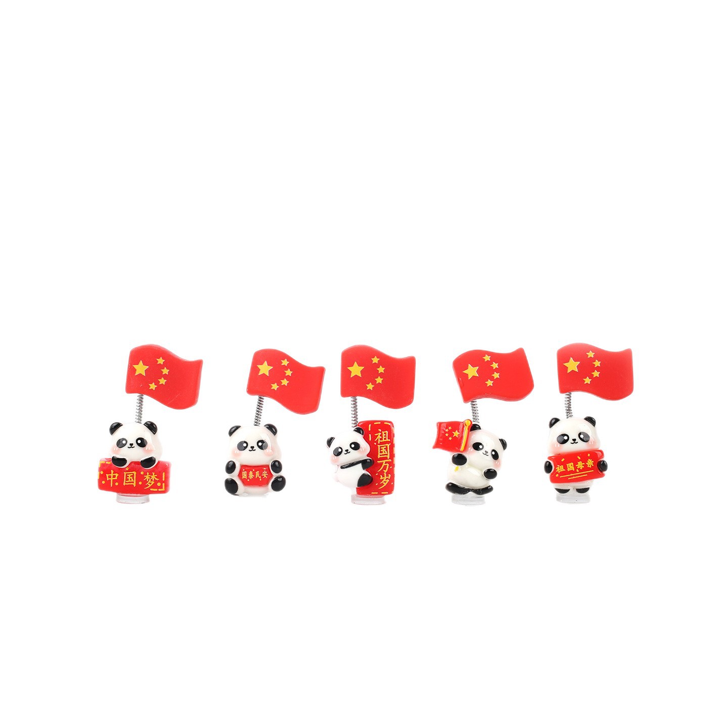 2026 decoraciones de automóviles consola nueva bandera panda decoraciones dibujos animados adornos de escritorio de automóviles eléctricos lindos