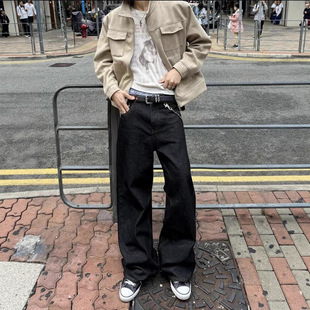 ��ʽ�͹Ō���ֱͲԭţ14.5��˾ԭɫϴˮţ��ѝbaggy�Lѝ