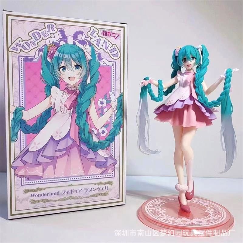 初音未来手办长发公主灰姑娘睡美人系列 二次元动漫桌面机箱摆件