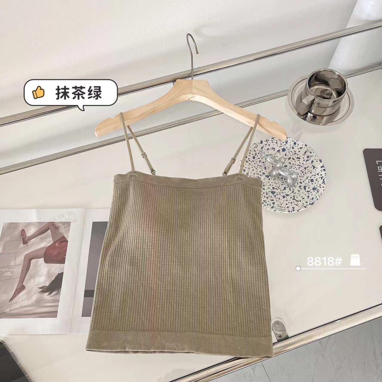 Nuevo Chaleco de waffle puro algodón sin costuras de una sola pieza taza fija abrigo de pecho todo partido ropa exterior chaleco casual