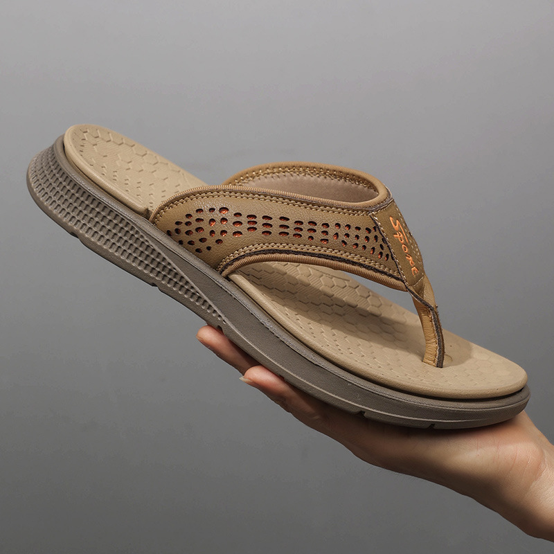 Cross-Border Amazon Flip-Flops for Men, Summer Thick-Soled Flip-Flops for Outdoor Wear, Sports Non-Slip Wear-Resistant Beach Sandals