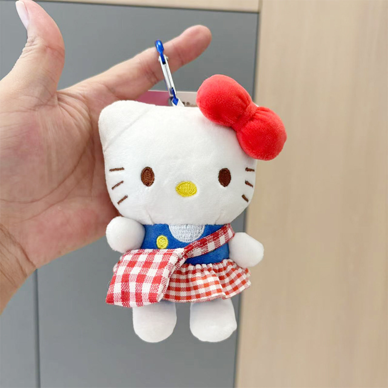 かわいいKT猫のぬいぐるみキーホルダー、人形、景品、バッグ飾り、ぬいぐるみ、プチギフト|undefined