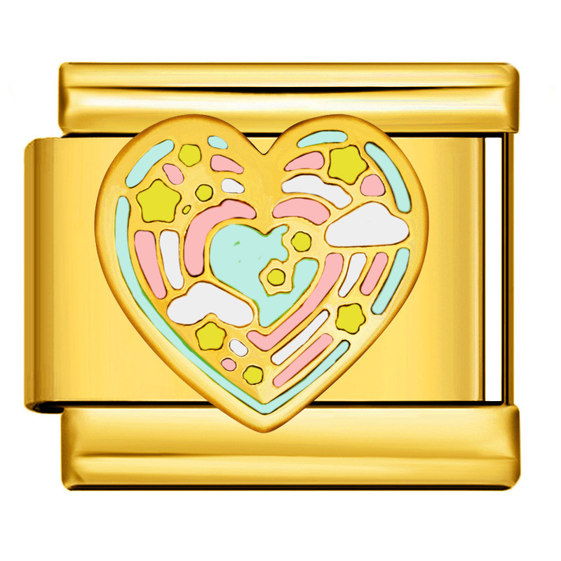 时尚不锈钢手链Italian Charm 金银同款手链焊接滴油DIY模块饰品|undefined
