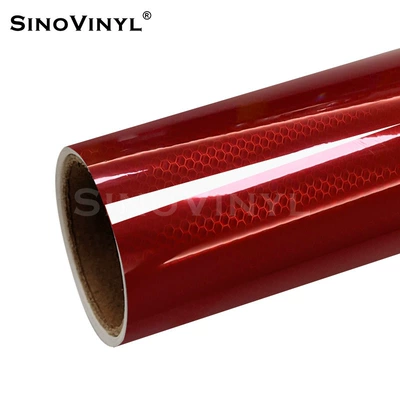 Kalek car honeycomb laser headlight film motorcycle headlight decorative film colorful matte blackened tail light film (Automotive Film) - 039-m-red
