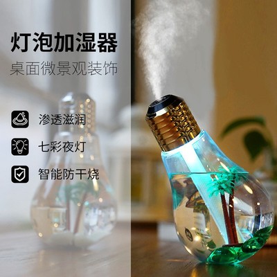 bulb humidifier wholesale Mini Humidification Spray Office desktop Mute atmosphere Atmosphere lamp USB humidifier